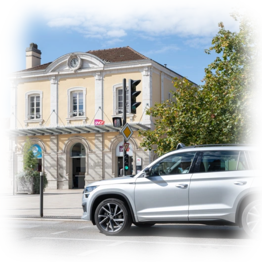 Zones desservies par Taxi de l'Irance Carte des zones couvertes par Taxi de l'Irance dans la Dombes et au-delà